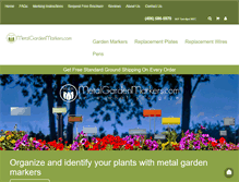 Tablet Screenshot of metalgardenmarkers.com